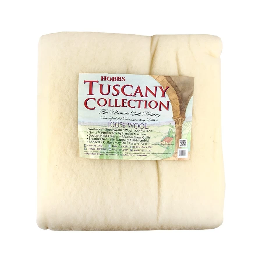 Tuscany Collection 100% Wool King Quilt BattingHobbs #TW120 1 Tuscany Collection 100% Wool King Quilt BattingHobbs #TW120