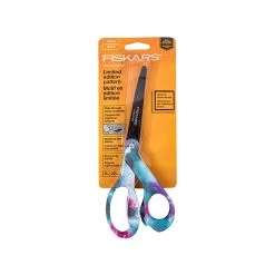 Fiskars Pink & Blue Tie Dye Deco 8" Premier Bent ScissorsFiskars #179282-1004 -Fabric Sewing Store 179282 pack