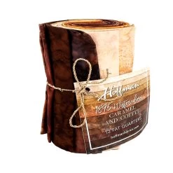 1895 Batik Caramel & Coffee Bali Watercolors Fat Quarter BundleHoffman Fabrics