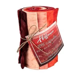 1895 Batik Ruby Red Lipstick Bali Watercolors Fat Quarter BundleHoffman Fabrics