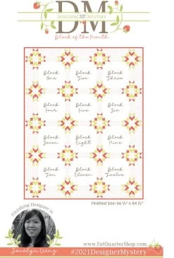 Finishing Pattern For 2021 Designer Mystery Block Of The MonthFat Quarter Shop Block Of The Month Program #2021DM