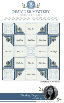 Finishing Pattern For 2022 Designer Mystery Block Of The MonthFat Quarter Shop Block Of The Month Program #2022DM