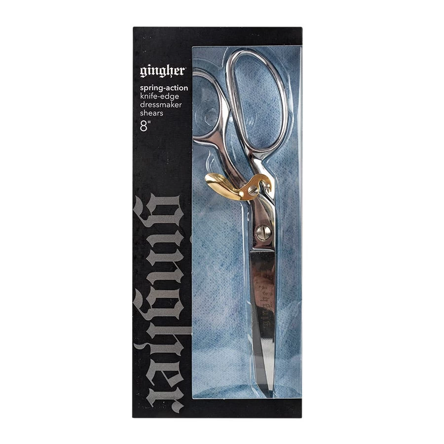 8" Gingher Spring Action Knife Edge Dressmaker ShearsGingher #220790-1101 3 8" Gingher Spring Action Knife Edge Dressmaker ShearsGingher #220790-1101 - Image 3
