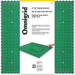 Omnigrid 24" 360 Degree Rotating Cutting MatOmnigrid #24WGR 5 Omnigrid 24" 360 Degree Rotating Cutting MatOmnigrid #24WGR -Fabric Sewing Store 24wgr