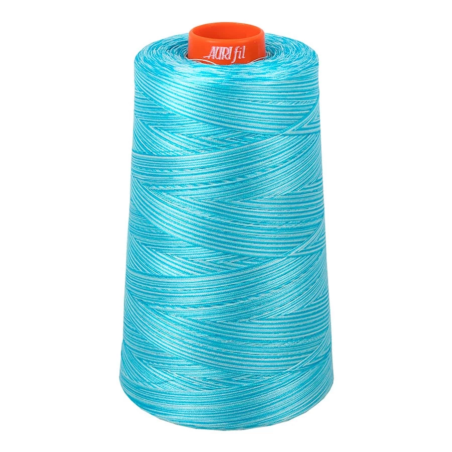 50wt Aurifil Variegated Baby Blue Eyes 100% Cotton Mako Cone ThreadAurifil #MK50CO-4663 1 50wt Aurifil Variegated Baby Blue Eyes 100% Cotton Mako Cone ThreadAurifil #MK50CO-4663