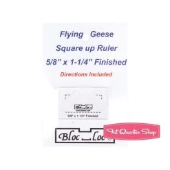Bloc_Loc .625" X 1.25" Flying Geese Square Up RulerBloc_Loc #BL-FG58 -Fabric Sewing Store 58x114 package