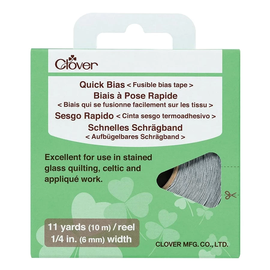 Clover Quick Bias Metallic Silver Fusible Bias TapeClover #700/SILVER 2 Clover Quick Bias Metallic Silver Fusible Bias TapeClover #700/SILVER - Image 2