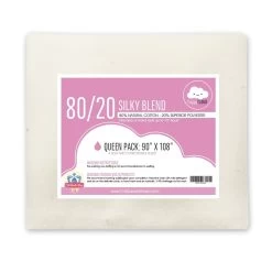 Queen 80/20 Silky Blend Happy Cloud Quilt BattingFat Quarter Shop