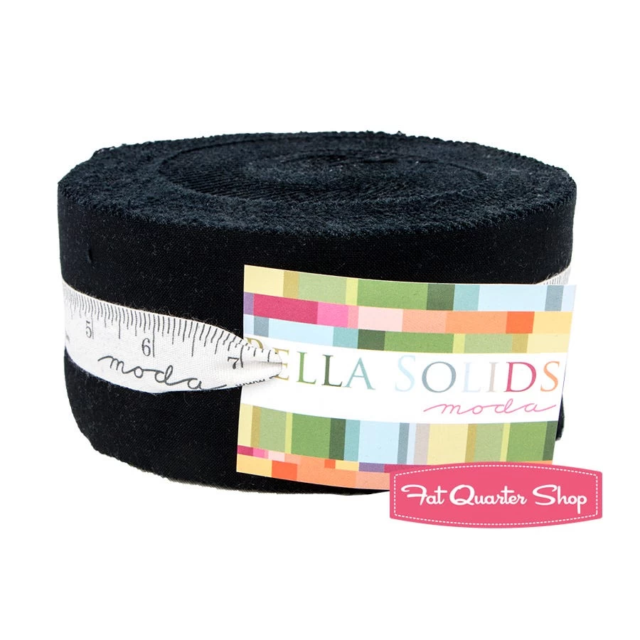 Black Bella Solids Jelly RollSKU# 9900JR-99 2 Black Bella Solids Jelly RollSKU# 9900JR-99 - Image 2
