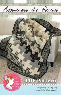 Accentuate The Positive Downloadable PDF Quilt PatternIt's Sew Emma