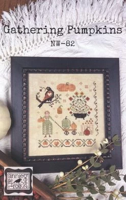 Gathering Pumpkins Cross Stitch PatternAnnie Beez Folk Art