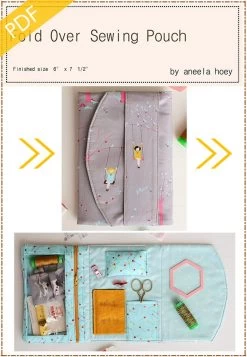 Fold Over Sewing Pouch Downloadable PDF Sewing PatternAneela Hoey