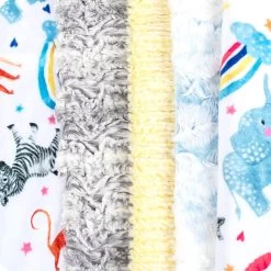 Lullaby Animal Crackers Quilt KitFeaturing Cuddle Fabric By Shannon Fabrics -Fabric Sewing Store animal crackers qk2