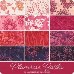 Plumrose Batiks Fat Quarter BundleJacqueline De Jonge For Anthology Fabrics -Fabric Sewing Store anth plumrosebatiks ydg cs 1