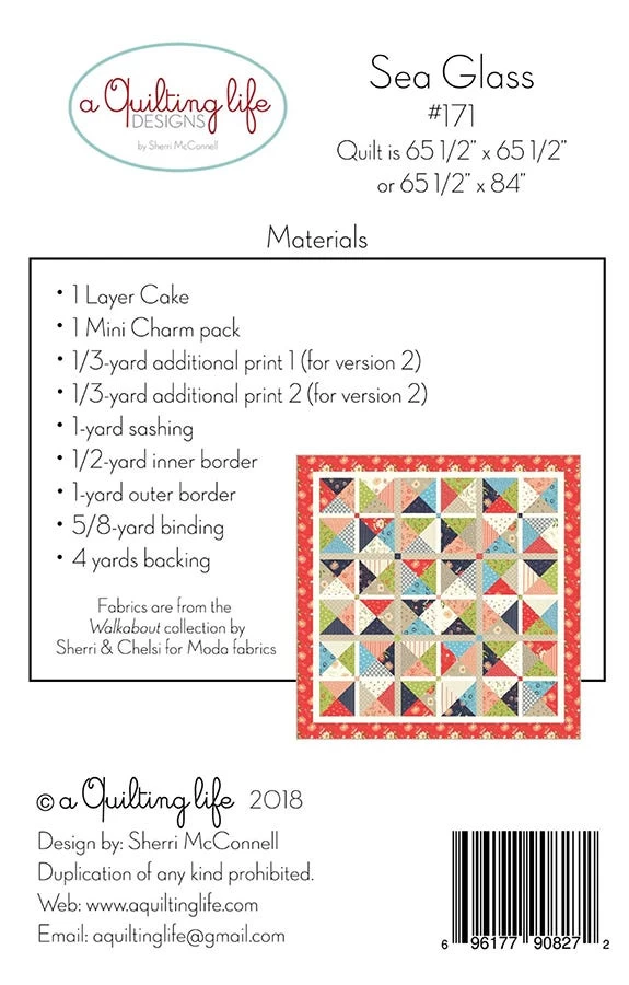 Sea Glass Downloadable PDF Quilt PatternA Quilting Life Designs 2 Sea Glass Downloadable PDF Quilt PatternA Quilting Life Designs - Image 2