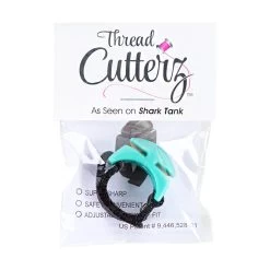 Aqua Thread Cutterz Adjustable RingThread Cutterz 9 Aqua Thread Cutterz Adjustable RingThread Cutterz -Fabric Sewing Store aquathreadcutterzadjustablering package