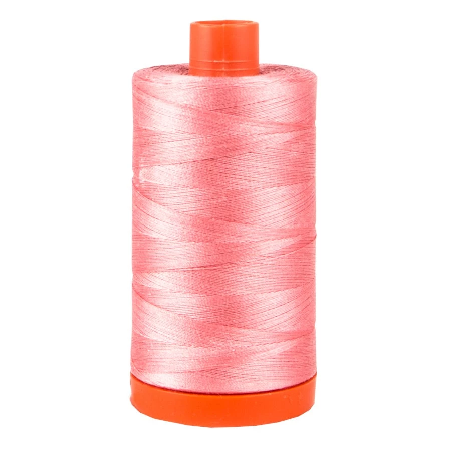 50wt Aurifil Peachy Pink 100% Cotton Mako ThreadAurifil #MK50-2435 1 50wt Aurifil Peachy Pink 100% Cotton Mako ThreadAurifil #MK50-2435