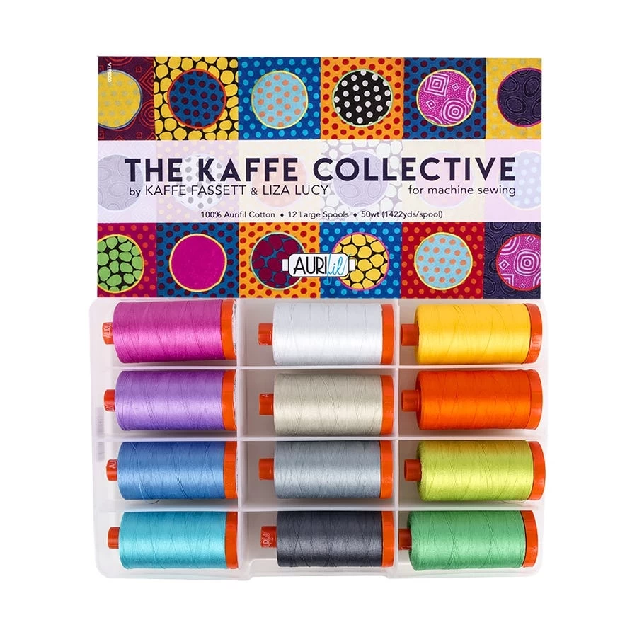 The Kaffe Collective Large Aurifil Thread BoxKaffe Fassett And Liza Lucy #KF50KC12 1 The Kaffe Collective Large Aurifil Thread BoxKaffe Fassett And Liza Lucy #KF50KC12
