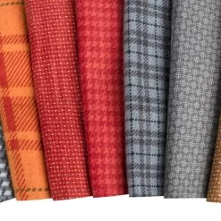 Autumn Gatherings Flannels Fat Eighth BundlePrimitive Gatherings For Moda Fabrics -Fabric Sewing Store autumn gatherings flannels cu6 7