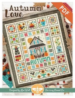 Autumn Love Downloadable PDF Cross Stitch PatternLori Holt Of Bee In My Bonnet