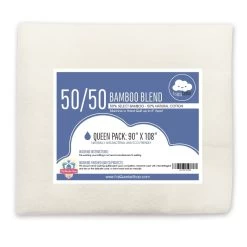 Queen 50/50 Bamboo Blend Happy Cloud Quilt BattingFat Quarter Shop