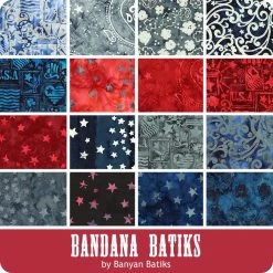 Bandana Batiks Mini Strip PackBanyan Batiks -Fabric Sewing Store bandanabaitiks ydg 900 1 2