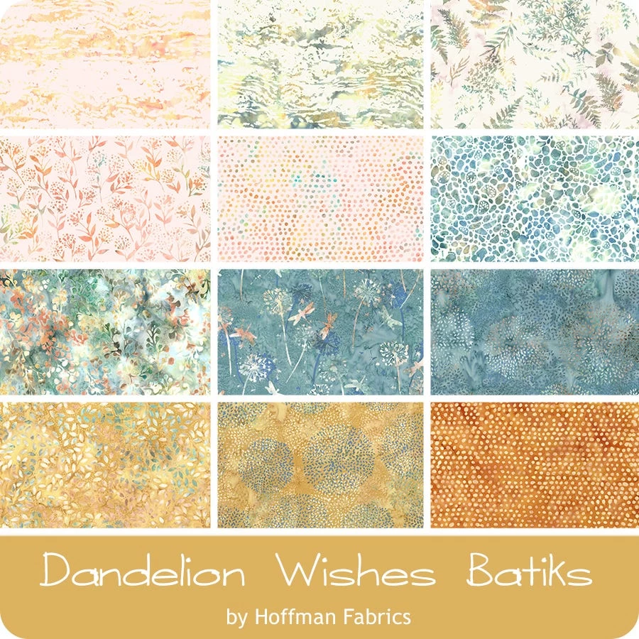 Dandelion Wishes Batiks Fat Quarter BundleHoffman Fabrics 6 Dandelion Wishes Batiks Fat Quarter BundleHoffman Fabrics - Image 6