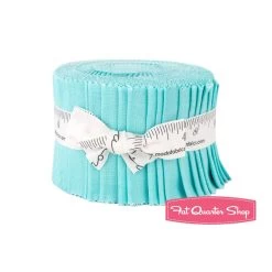 Robin's Egg Bella Solids Junior Jelly RollSKU# 9900JJR-85