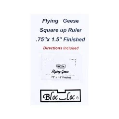 Bloc_Loc .75" X 1.5" Flying Geese Square Up RulerBloc_Loc #BL-FG -Fabric Sewing Store bl fg pack