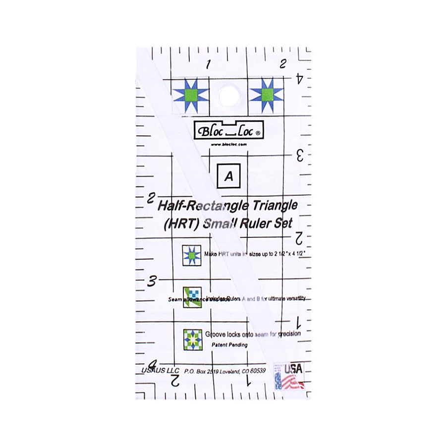 Bloc_Loc Half Rectangle Mini Ruler SetBloc_Loc #BL-HRT-2.1-Mini 1 Bloc_Loc Half Rectangle Mini Ruler SetBloc_Loc #BL-HRT-2.1-Mini
