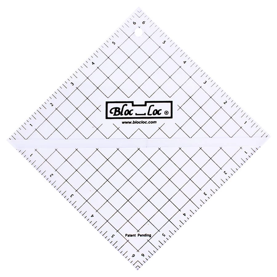 Bloc_Loc 6.5" Half-Square Triangle Square Up RulerBloc_Loc #BL-HST6.5 1 Bloc_Loc 6.5" Half-Square Triangle Square Up RulerBloc_Loc #BL-HST6.5