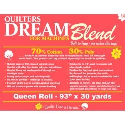 Blend For Machines Select Midloft Queen Roll Quilt BattingQuilter's Dream #MQR