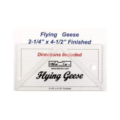 Bloc_Loc 2.25" X 4.5" Flying Geese Square Up RulerBloc_Loc #BL-FG214 -Fabric Sewing Store bloc loc flying geese square up ruler 2x4 pack