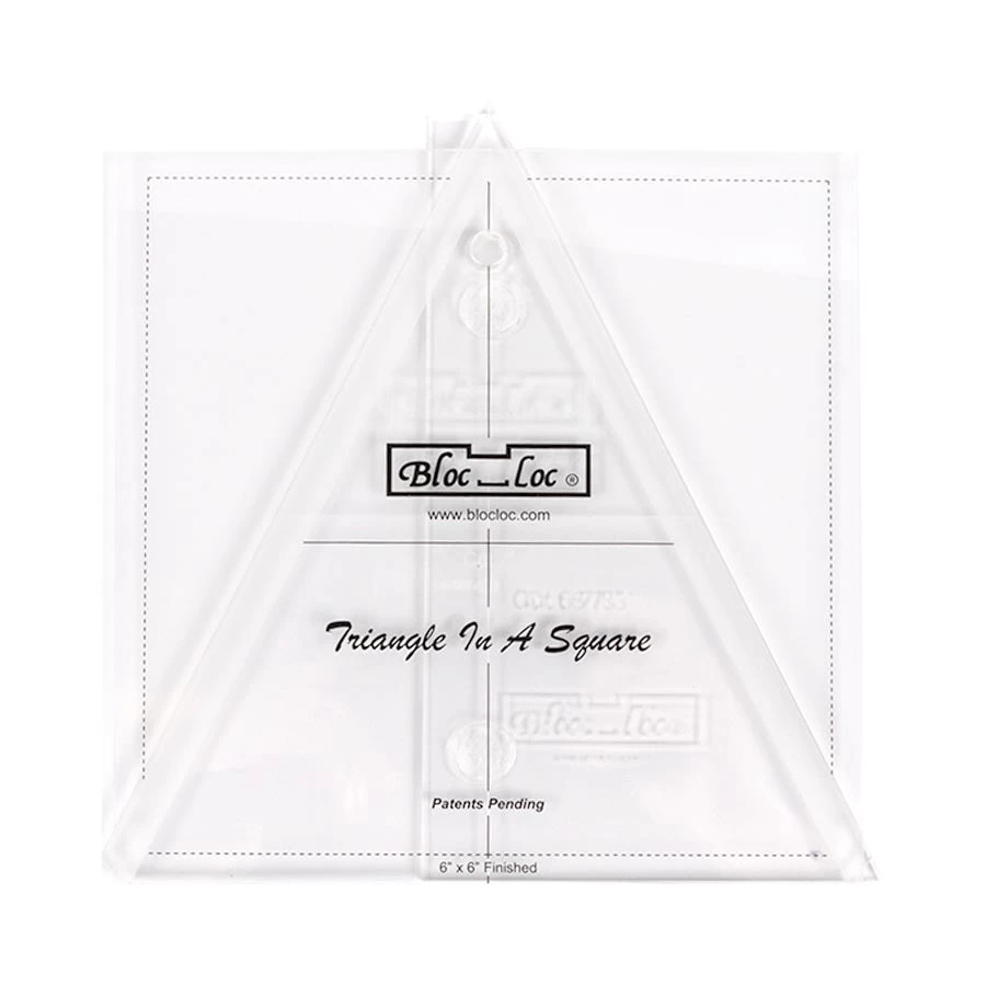 Bloc_Loc 6" Triangle In A Square Ruler SetBloc_Loc #TIS-6 1 Bloc_Loc 6" Triangle In A Square Ruler SetBloc_Loc #TIS-6