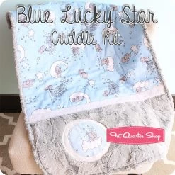 Blue Lucky Star Lullaby Cuddle KitFeaturing Cuddle Fabric By Shannon Fabrics