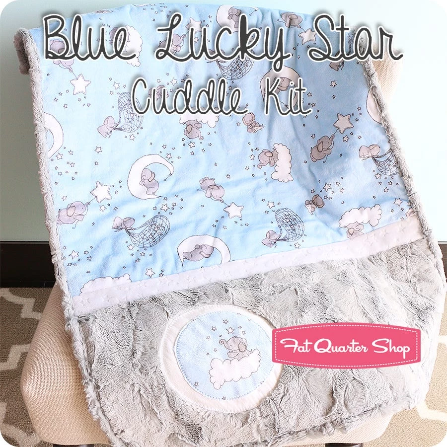 Blue Lucky Star Lullaby Cuddle KitFeaturing Cuddle Fabric By Shannon Fabrics 1 Blue Lucky Star Lullaby Cuddle KitFeaturing Cuddle Fabric By Shannon Fabrics