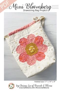 Mini Bloomberg Drawstring Bag Downloadable PDF Sewing PatternBranch & Blume