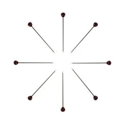 Bohin 80 Count Brown Glass Head PinsBohin #98864