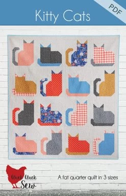 Kitty Cats Downloadable PDF Quilt PatternCluck Cluck Sew