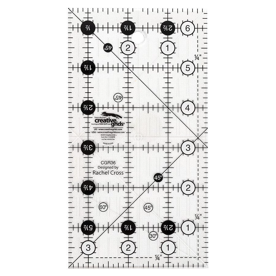 Creative Grids Quilt Ruler 3.5" X 6.5"Creative Grids #CGR36 1 Creative Grids Quilt Ruler 3.5" X 6.5"Creative Grids #CGR36