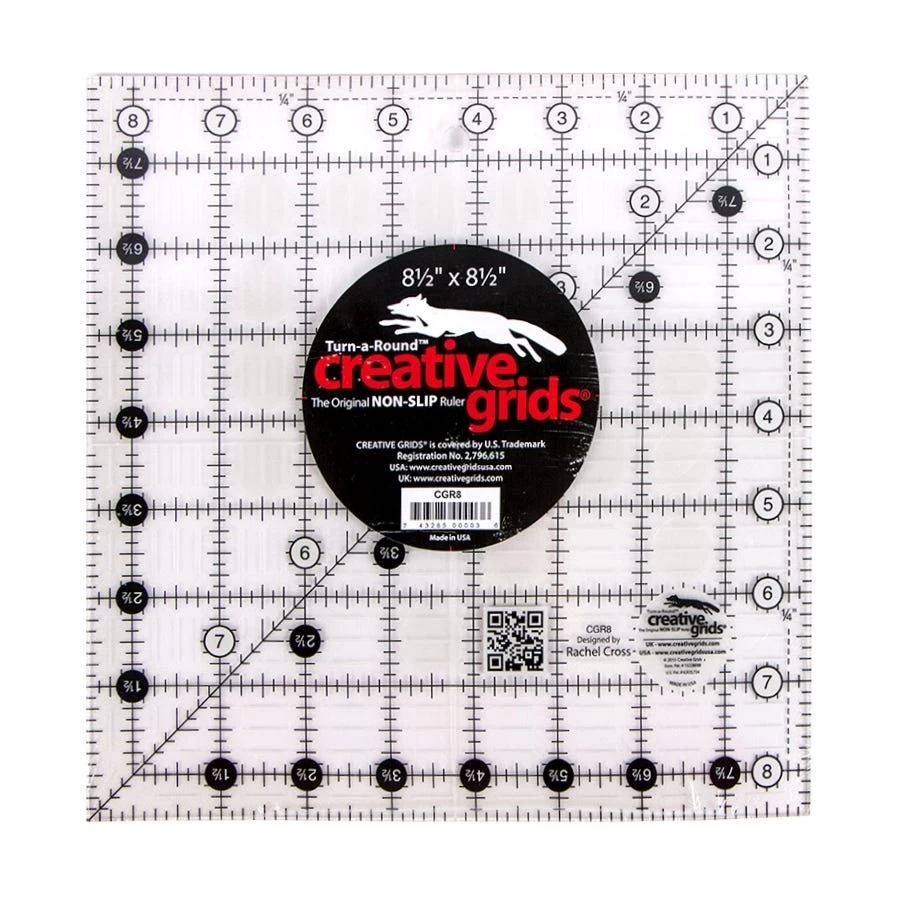 Creative Grids 8.5" Quilting Square RulerCreative Grids #CGR8 1 Creative Grids 8.5" Quilting Square RulerCreative Grids #CGR8
