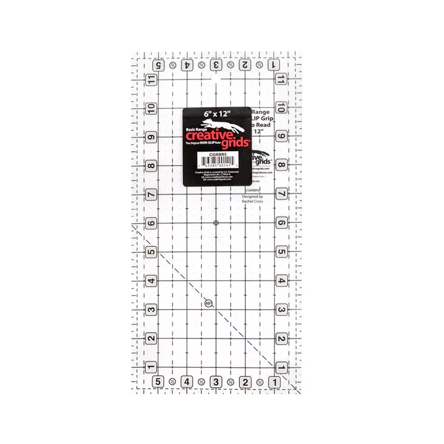 Creative Grids 6" X 12" Basic Range Quilting RulerCreative Grids #CGRBR5 1 Creative Grids 6" X 12" Basic Range Quilting RulerCreative Grids #CGRBR5