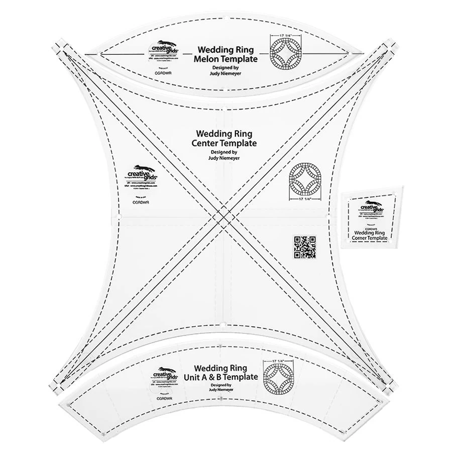 Creative Grids Double Wedding Ring Template SetCreative Grids #CGRDWR 1 Creative Grids Double Wedding Ring Template SetCreative Grids #CGRDWR
