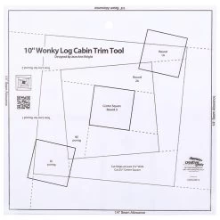 Creative Grids 10" Wonky Log Cabin Trim ToolCreative Grids #CGRJAW13 -Fabric Sewing Store cgrjaw13