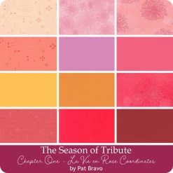 The Season Of Tribute Chapter One - La Vie En Rose Coordinates Fat Quarter BundlePat Bravo For Art Gallery Fabrics -Fabric Sewing Store ch1lavieenrose coord cs
