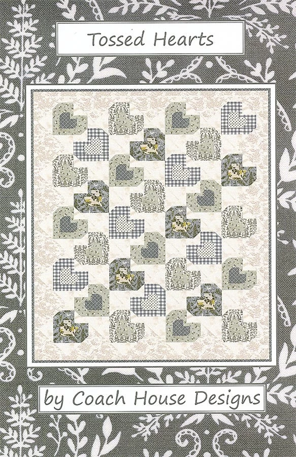 Tossed Hearts Quilt PatternCoach House Designs #CHD-2215 1 Tossed Hearts Quilt PatternCoach House Designs #CHD-2215