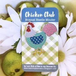 Chicken Club Enamel Needle MinderLori Holt Of Bee In My Bonnet Co. For It's Sew Emma #ISE-834 -Fabric Sewing Store chickenclubminder sm3