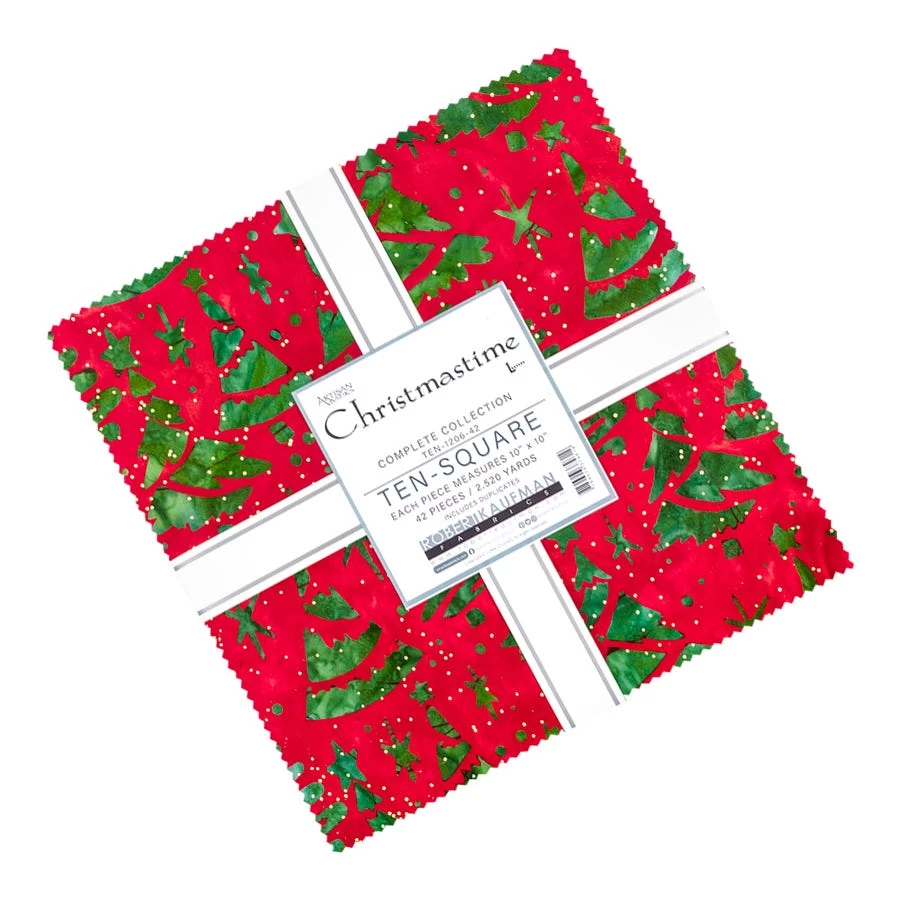 Christmastime Artisan Batiks 10" SquaresLunn Studios For Robert Kaufman Fabrics 1 Christmastime Artisan Batiks 10" SquaresLunn Studios For Robert Kaufman Fabrics