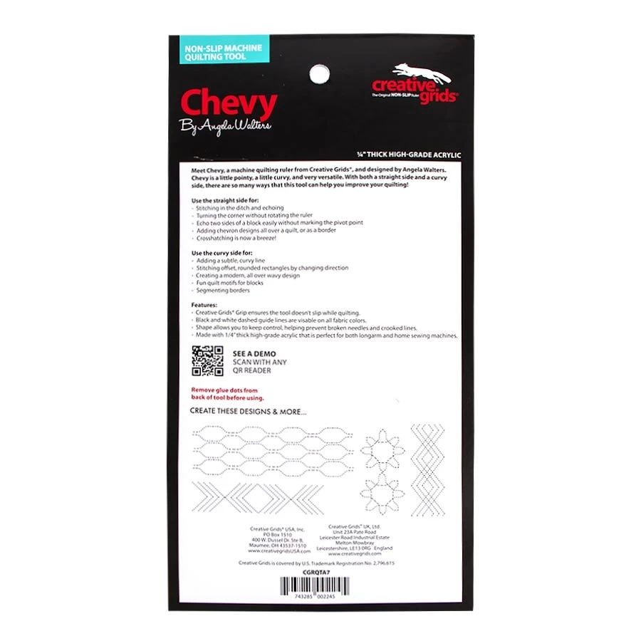 Creative Grids Chevy Machine Quilting ToolAngela Walters For Creative Grids #CGRQTA7 3 Creative Grids Chevy Machine Quilting ToolAngela Walters For Creative Grids #CGRQTA7 - Image 3