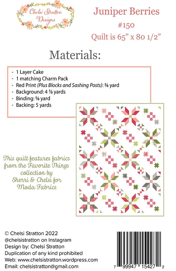 JuniperBerries Downloadable PDF Quilt PatternChelsi Stratton 2 JuniperBerries Downloadable PDF Quilt PatternChelsi Stratton - Image 2